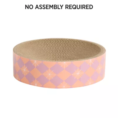 Whisker City® Plaid Star Cat Scratcher, Bowl Shape For Nesting, 13.4 IN D X 3.75 IN H - Image 4