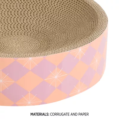 Whisker City® Plaid Star Cat Scratcher, Bowl Shape For Nesting, 13.4 IN D X 3.75 IN H - Image 5