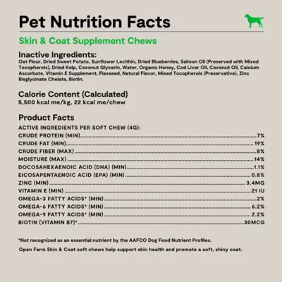 Open Farm Dog Supplement Chews, Skin & Coat 90ct - Image 6