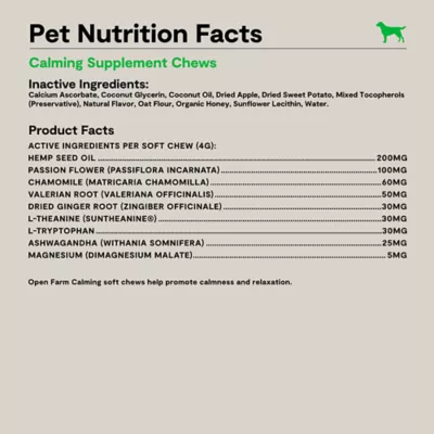 Open Farm Dog Supplement Chews, Calming 90ct - Image 6