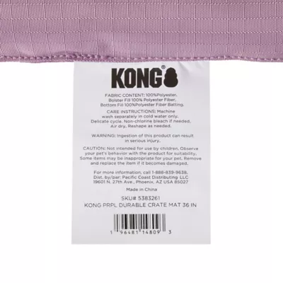 Kong® Durable Crate Mat Engineered For Strength & Durability, Water-Repellent Shell, Purple - Image 6