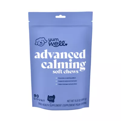 YumWell Advanced Calming Dog Soft Chews, Stress & Anxiety Relief, Turkey Flavor, 90 ct - Image 1