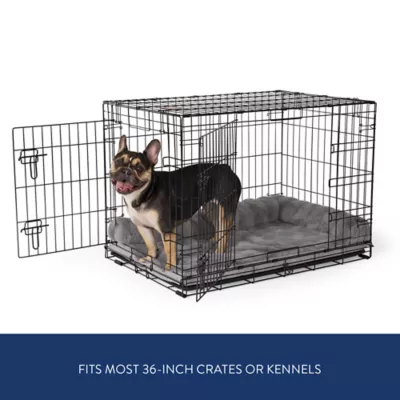 Top Paw® Plush Gray Crate Mat For Optimal Dog Comfort, Machine Washable - Image 2