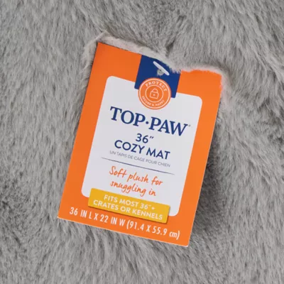 Top Paw® Plush Gray Crate Mat For Optimal Dog Comfort, Machine Washable - Image 5