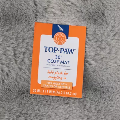 Top Paw® Plush Gray Crate Mat For Optimal Dog Comfort, Machine Washable - Image 5