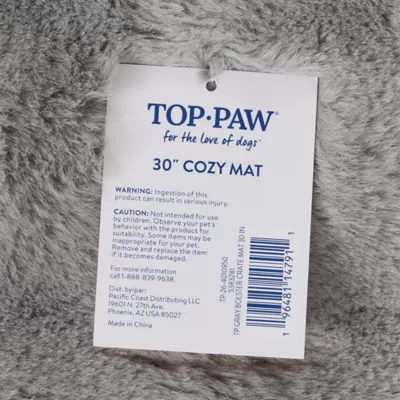 Top Paw® Plush Gray Crate Mat For Optimal Dog Comfort, Machine Washable - Image 6
