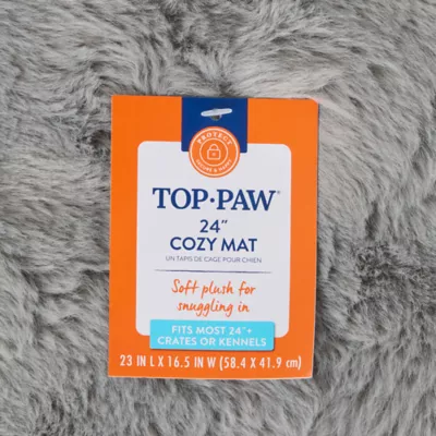 Top Paw® Plush Gray Crate Mat For Optimal Dog Comfort, Machine Washable - Image 5