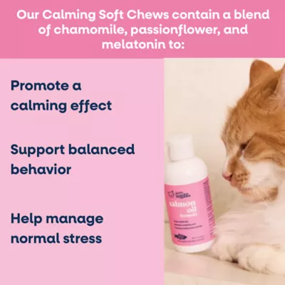 YumWell Cat Calming Chew Supplement, Stress & Anxiety Relief, Bacon Flavor Soft Chews, 60 Count - Image 2