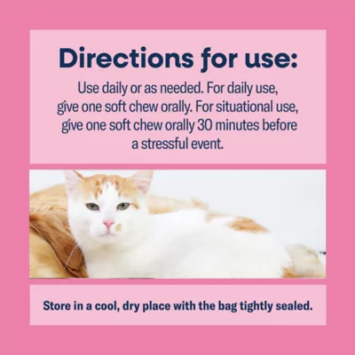YumWell Cat Calming Chew Supplement, Stress & Anxiety Relief, Bacon Flavor Soft Chews, 60 Count - Image 5
