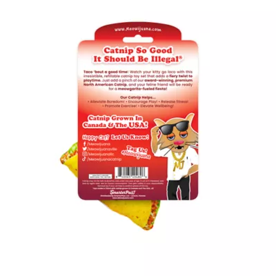 Meowijuana Refillable Cat Toys Get Spicy Taco & Margarita 2 Pack Promotes Play and Cat Health - Image 2