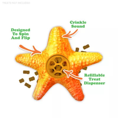 Meowijuana Knock N' Nibble Starfish Refillable Treat Dispensing Cat Toy Promotes Play & Health - Image 3