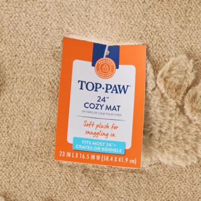 Top Paw® Plush Tan Crate Mat For Optimal Dog Comfort, Machine Washable - Image 5