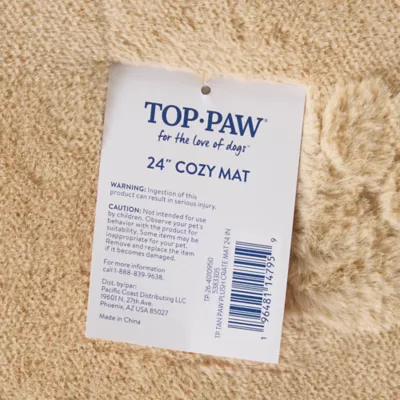 Top Paw® Plush Tan Crate Mat For Optimal Dog Comfort, Machine Washable - Image 6