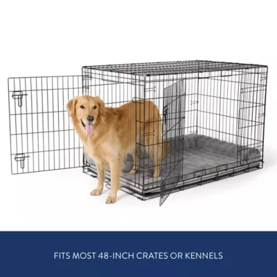 Top Paw® Plush Gray Crate Mat For Optimal Dog Comfort, Machine Washable - Image 2