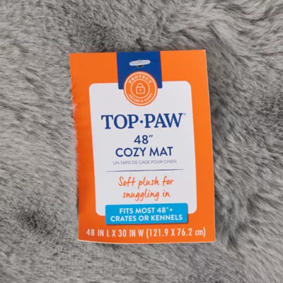 Top Paw® Plush Gray Crate Mat For Optimal Dog Comfort, Machine Washable - Image 5