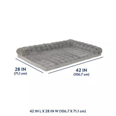 Top Paw® Plush Gray Crate Mat For Optimal Dog Comfort, Machine Washable - Image 3