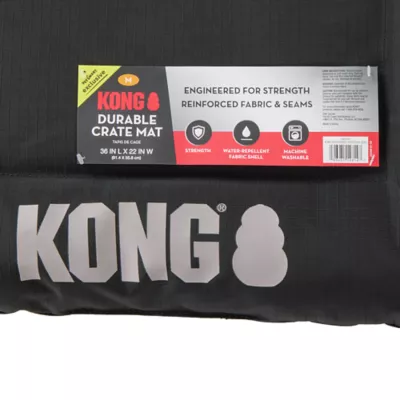 Kong® Durable Crate Mat Engineered For Strength & Durability, Water-Repellent Shell, Black - Image 5