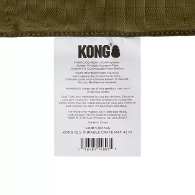 Kong® Durable Crate Mat Engineered For Strength & Durability, Water-Repellent Shell, Olive - Image 6