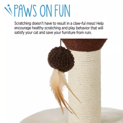 Whisker City® Espresso Martini Cat Scratcher, with Dangle Toy - Image 5