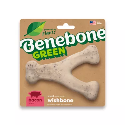 Benebone® Green Plant Based Wishbone Chew Dog Toy, Moderate Chewers - Image 1