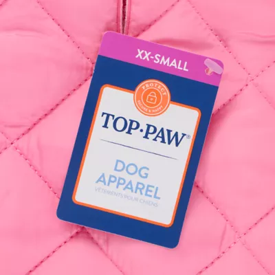 Top Paw® Dog Puffer Coat, Multiple Colors & Sizes, Pink/Grey/Green/Brown, XXS-XL - Image 4