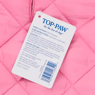 Top Paw® Dog Puffer Coat, Multiple Colors & Sizes, Pink/Grey/Green/Brown, XXS-XL - Image 5