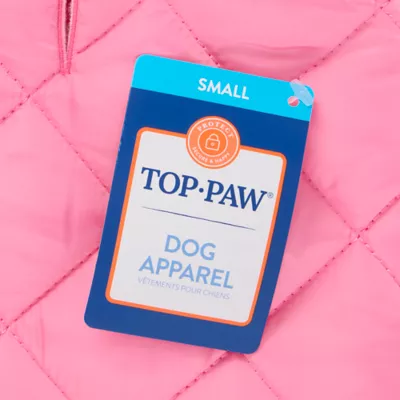 Top Paw® Dog Puffer Coat, Multiple Colors & Sizes, Pink/Grey/Green/Brown, XXS-XL - Image 4
