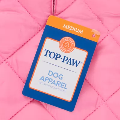 Top Paw® Dog Puffer Coat, Multiple Colors & Sizes, Pink/Grey/Green/Brown, XXS-XL - Image 4