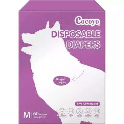 Cocoyo Disposable Female Dog Diapers W/ Leak-Proof Protection & Wellness Indicator- 60 Ct - Image 1
