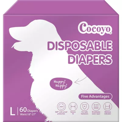 Cocoyo Disposable Female Dog Diapers W/ Leak-Proof Protection & Wellness Indicator- 60 Ct - Image 1