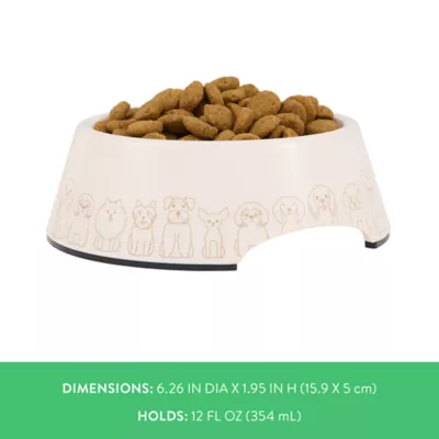 Top Paw® Tan Dog Melamine Dog Bowl, Multiple Sizes 12 OZ, 27 OZ - Image 4