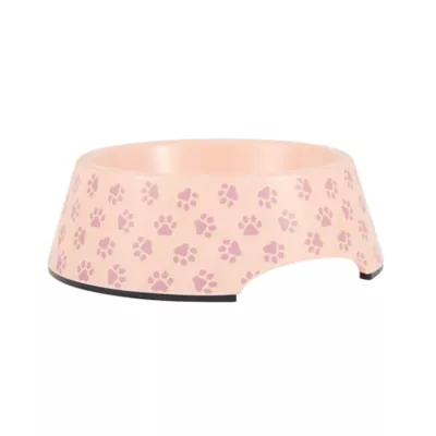 Top Paw® Pink Paw Melamine Dog Bowl, Multiple Sizes 12 OZ, 27 OZ, 52 OZ - Image 1