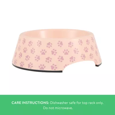 Top Paw® Pink Paw Melamine Dog Bowl, Multiple Sizes 12 OZ, 27 OZ, 52 OZ - Image 3