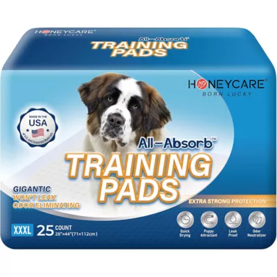 Honey Care Super Absorbant Speed Dry Dog Training Pads W/ Built-In Attractant, 3XL- 25 Ct - Image 1