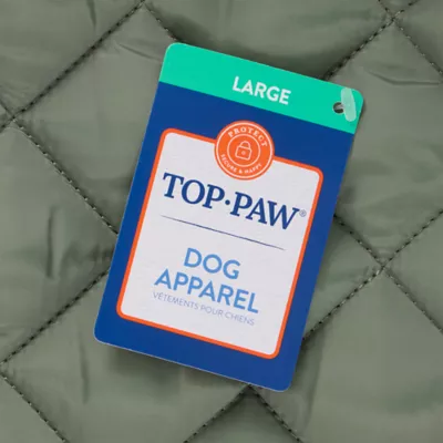 Top Paw® Dog Puffer Coat, Multiple Colors & Sizes, Pink/Grey/Green/Brown, XXS-XL - Image 4