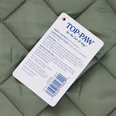 Top Paw® Dog Puffer Coat, Multiple Colors & Sizes, Pink/Grey/Green/Brown, XXS-XL - Image 5