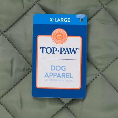 Top Paw® Dog Puffer Coat, Multiple Colors & Sizes, Pink/Grey/Green/Brown, XXS-XL - Image 4