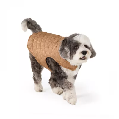 Top Paw® Dog Puffer Coat, Multiple Colors & Sizes, Pink/Grey/Green/Brown, XXS-XL - Image 1
