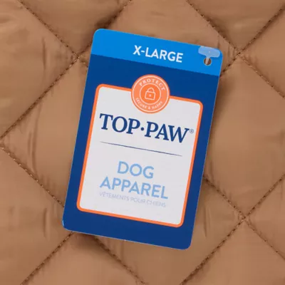 Top Paw® Dog Puffer Coat, Multiple Colors & Sizes, Pink/Grey/Green/Brown, XXS-XL - Image 4