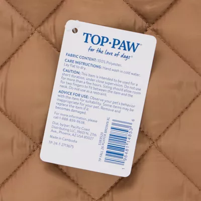 Top Paw® Dog Puffer Coat, Multiple Colors & Sizes, Pink/Grey/Green/Brown, XXS-XL - Image 5