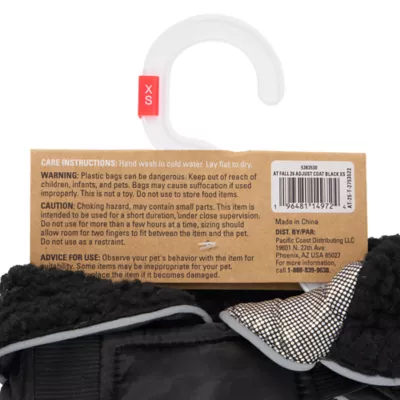 Arcadia Trail® Black Adjustable Dog Coat, Multiple Sizes, XS-XXL - Image 8