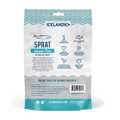 Icelandic+ Whole Fish Natural Cat Treats - Sprat, 0.8 oz - Image 2