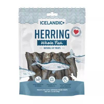 Icelandic+ Whole Fish Natural Cat Treats - Herring, 0.8 oz - Image 1