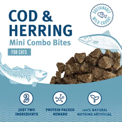Icelandic+ Mini Combo Bites Natural Cat Treat - Cod & Herring, 1.7 oz - Image 5