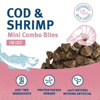 Icelandic+ Mini Combo Bites Sustainably Wild-Caught Cat Treats - Cod & Shrimp, 1.7 oz - Image 6