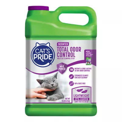 Cat's Pride Total Odor Control Multi-Cat Clay Cat Litter - Scented, Lightweight, Low Dust, Clumping - Image 1
