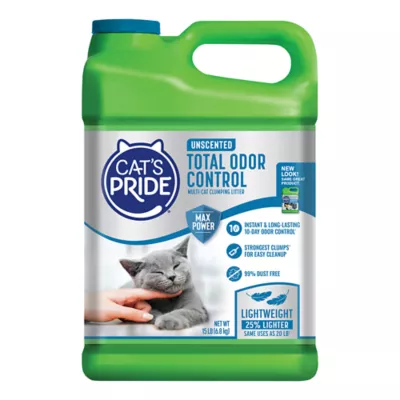 Cat's Pride Total Odor Control Multi-Cat Clay Cat Litter - Unscented, Lightweight, Clumping - Image 1