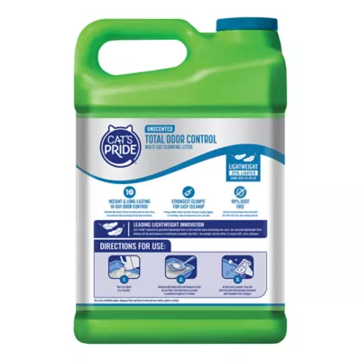 Cat's Pride Total Odor Control Multi-Cat Clay Cat Litter - Unscented, Lightweight, Clumping - Image 2