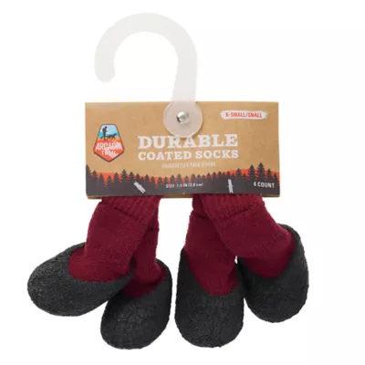 Arcadia Trail® Coated Dog Socks, Multiple Colors & Sizes, Black/Burgundy, XS-XXL - Image 7