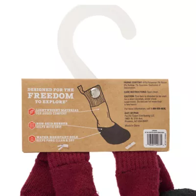 Arcadia Trail® Coated Dog Socks, Multiple Colors & Sizes, Black/Burgundy, XS-XXL - Image 8